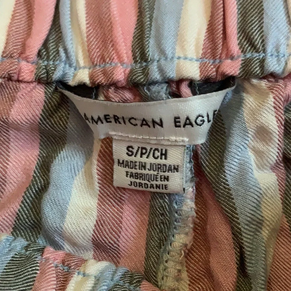 American Eagle Outfitters Striped Paper bag Tie Shorts - Picture 4 of 5
